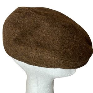 Vintage Men’s Brown Wool Blend Newsboy Hat